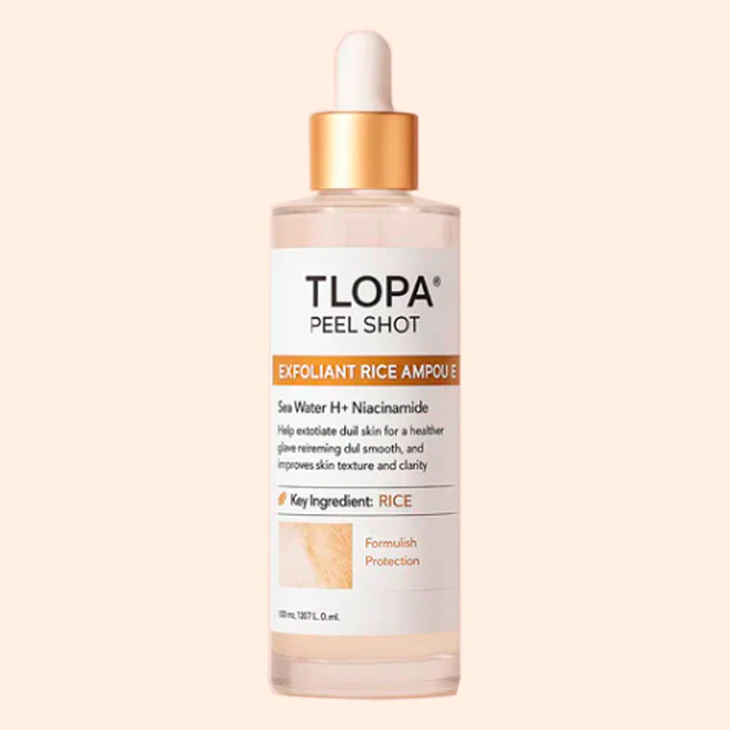 TLOPA® Peel Shot Glow Rice Ampoule Set Brightening Exfoliating Moisturizing Serum - Suitable for all skin types