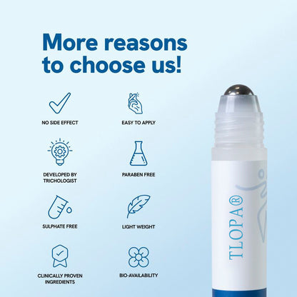 💙TLOPA® Advanced Hair Growth Rol💙On Serum-Precision Scalp Applicator-Paraben & Sulphate Free-Non oily and mess free